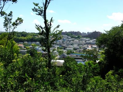 大塚・歳勝土遺跡公園「谷の中の蛍と堅田の落雁」方面
